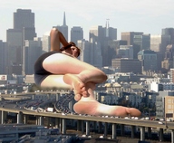 giantess collage city butt destruction barefoot buildings soles lying_down skyscraper highway vehicles