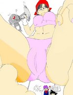 drawing panties color bra camel_toe dbz shrunken_men dragon_ball goku pan dragonballz shrink_gun trunks