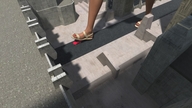 giantess city street sandals walking vehicles imminent_crush downward_angle digital_render