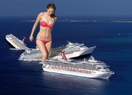 giantess collage swimsuit destruction ocean wet cruise_ship wading sunk pacmanri capsized