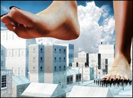 city mega barefoot buildings sole shrunken_people clouds sky pedicure raised_foot giantess_feet suneeeel digital_render