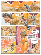 breasts drawing comic color sex story mini_giantess bottle genie panels