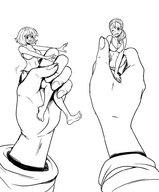 drawing monochrome handheld shrunken_woman jitensha tina artytoons midge