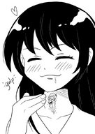 drawing vore monochrome jitensha throat_view boku_wa_tomodacchi_ga_sukunai sena_kashiwazaki yozora_mikazuki