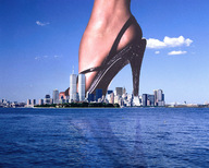 collage city mega high_heels wonderslug skyscraper sky giantess_feet waterfront