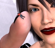 giantess micro handheld fingertip looking_at digital_render