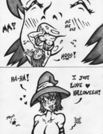 giantess vore comic monochrome saliva witch halloween heart sucking yuptonsinclair