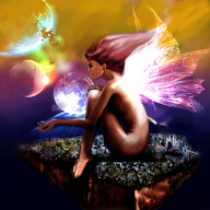 giantess handheld fairy surrealism