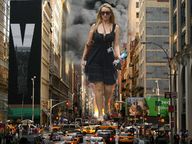 giantess collage feet city mega blonde destruction traffic fire walking sunglasses streets vehicles smoke pedicure new_york_city statue_of_liberty between_buildings zigi550
