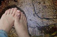 collage feet landscape mega toes barefoot pedicure