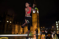 giantess collage city mega london sneakers dark_skin night lights clock_tower behind_view lowerrider houses_of_parliament