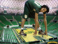 giantess collage bending_over sneakers looking_at_viewer basketball_court lowerrider
