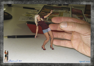 collage blonde giant male clothed finger high_heels scared hand shrunken_woman jenni_czech lastcall41