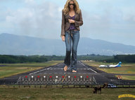 giantess collage feet clothed airplane walking sunglasses mountains runway lowerrider