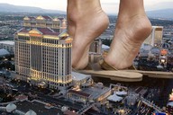 collage city mega destruction buildings soles under_foot mick_78 las_vegas giantess_feet casino