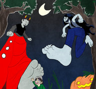 barefoot soles moon shrunken_men halloween night point_of_view trees raised_foot adventure_time drawng moon_light imminent_crush marceline homestuck tinysensei kanaya_maryam