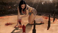 giantess crush collage black_hair handheld barefoot cleavage blood cruel tattoo hanna gladiator arena gladiatrix redfiredog