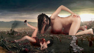 breasts giantess crush collage nude destruction high_heels blood brunette legs giantesses looking_at_viewer battlefield redfiredog