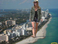 collage mega clothed beach barefoot ocean buildings walking sunglasses sand hat imminent_crush seashore lowerrider