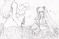 giantess giga city monochrome destruction handheld cleavage buildings tank sketch skyscraper giantesses hand_crush aircraft zaku3333333333