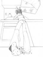 drawing crush micro anthro monochrome bat unaware under_foot shrunken_character stuck_to_foot vostok afterparty rokossovskiy sharisa