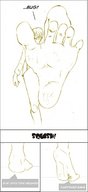 crush feet monochrome barefoot low_angle foot_pov under_foot yuki point_of_view bane panels smushedboy stuck_to_foot