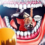 drawing vore color mouth teeth story captions attack_on_titan armin selfie facebook