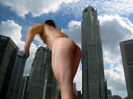 collage nude city butt giant male low_angle skyscrapers clouds sky giulio_10