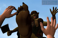 barefoot soles low_angle foot_crush looking_down foot_pov point_of_view goblin imminent_crush looking_at_tiny digital_render midyin