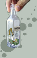 color clothed shrunken shrunken_men shrunken_man in_bottle the_legend_of_zelda link_(the_legend_of_zelda)