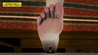 toes barefoot low_angle shrunken_woman underneath floor imminent_crush thevestige digital_render