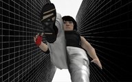clothed shoes low_angle asian short_hair foot_crush looking_down skyscraper sneakers sky foot_pov point_of_view looking_at_viewer between_buildings imminent_crush flashmp digital_render giantess_faith