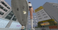 crush buildings low_angle socks asuka unaware sneakers foot_pov point_of_view stuck_to_foot imminent_crush flashmp digital_render giantess_kasumi