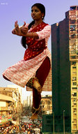giantess crush collage city clothed barefoot soles streets vehicles dirty_soles crowds between_buildings indian stuck_to_foot stains anti_gi