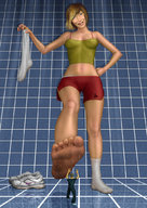 drawing feet barefoot soles socks shrunken_men almanegra shrunken_man looking_down sneakers point_of_view raised_foot imminent_crush foot_sweat looking_at_tiny