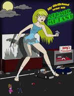 drawing growth giantess blonde color handheld barefoot vehicles movie geoligar drive_in_movie