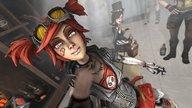 red_hair pigtails point_of_view looking_at_viewer goggles downward_angle sir_ethin digital_render