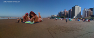 giantess collage beach barefoot shrunken_people sand looking_at_viewer resort sunbathing seashore joselitooo23