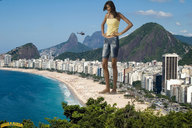 giantess collage clothed beach ocean buildings helicopter sandals sand mountains dark_skin flip_flops resort beach_goers lowerrider