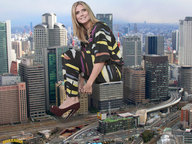 giantess collage city blonde clothed high_heels buildings sitting lowerrider heidi_klum