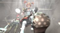 upskirt blue_eyes red_hair pigtails game foot_pov under_shoe borderlands sir-ethin digital_render gaige lilith_(borderlands)
