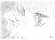 drawing giantess monochrome fairy eye reflection antiv