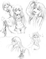 drawing giantess nude pussy feet monochrome handheld barefoot korean shrunken_man dangle between_feet kadokawa_comics_a imminent_vore