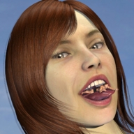 giantess vore tongue mouth red_hair shrunken_man looking_at_viewer redfiredog digital_render