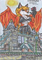 drawing giantess furry color fox cerberus london tower_bridge tirrel kitana