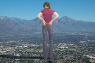 crush collage landscape mega clothed buildings helicopter brunette wonderslug mountains houses suburbs behind_view