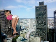 giantess collage blonde destruction buildings wonderslug legs skyscraper falling smoke sky dust rooftop_view karissa_shannon