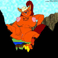 breasts drawing nude pussy macro anthro sitting sky cliff canyon kriredor123