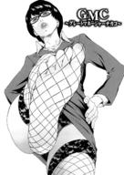 drawing monochrome soles glasses brunette low_angle fishnets looking_down foot_pov point_of_view looking_at_viewer imminent_crush