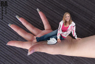 collage blonde handheld long_nails rubber_apex